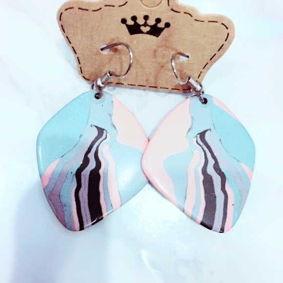Vintage Jewelry - Pink and Blue Vintage Earrings